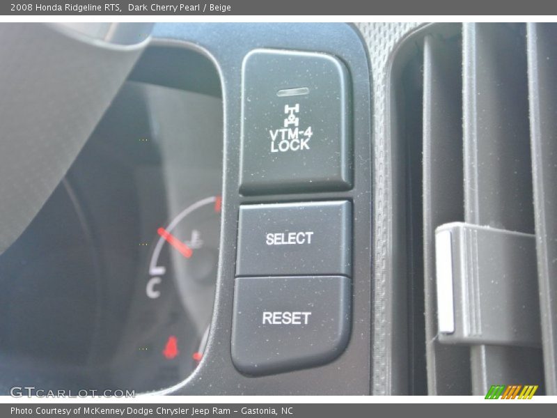 Dark Cherry Pearl / Beige 2008 Honda Ridgeline RTS