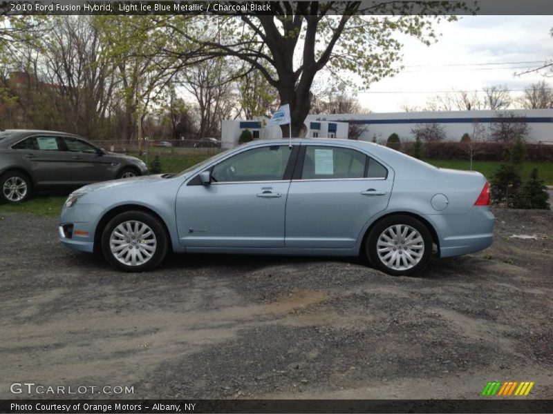 Light Ice Blue Metallic / Charcoal Black 2010 Ford Fusion Hybrid