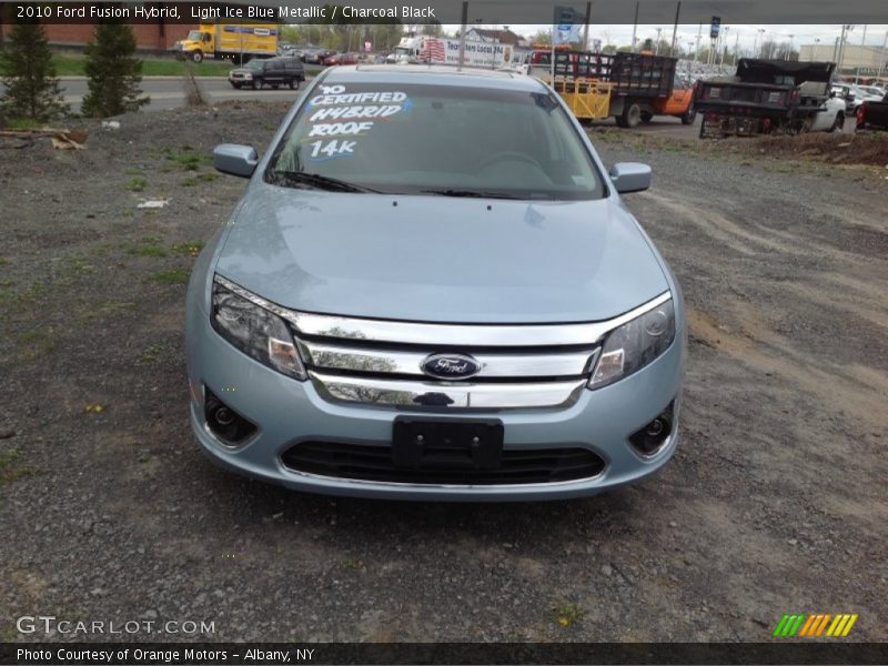 Light Ice Blue Metallic / Charcoal Black 2010 Ford Fusion Hybrid
