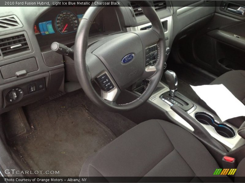 Light Ice Blue Metallic / Charcoal Black 2010 Ford Fusion Hybrid