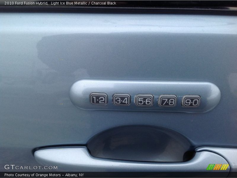 Light Ice Blue Metallic / Charcoal Black 2010 Ford Fusion Hybrid
