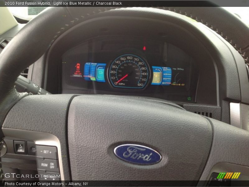 Light Ice Blue Metallic / Charcoal Black 2010 Ford Fusion Hybrid