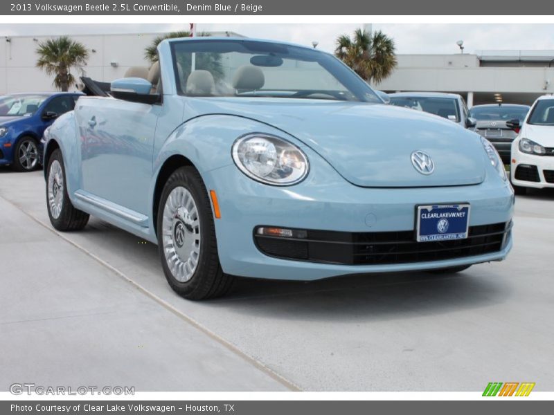 Denim Blue / Beige 2013 Volkswagen Beetle 2.5L Convertible