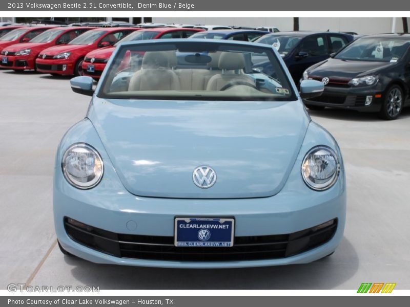 Denim Blue / Beige 2013 Volkswagen Beetle 2.5L Convertible