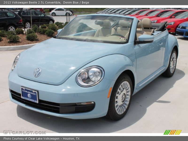 Denim Blue / Beige 2013 Volkswagen Beetle 2.5L Convertible