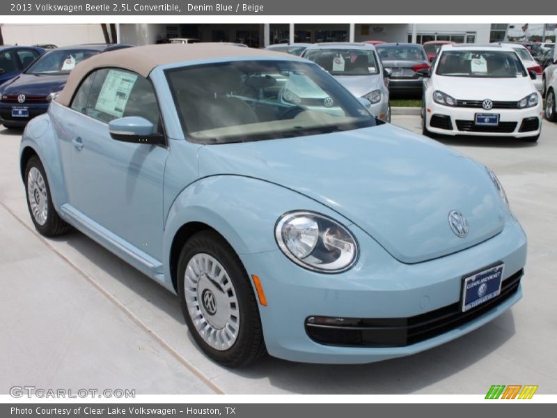 Denim Blue / Beige 2013 Volkswagen Beetle 2.5L Convertible