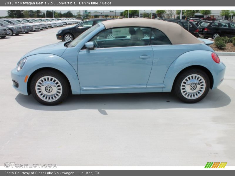 Denim Blue / Beige 2013 Volkswagen Beetle 2.5L Convertible