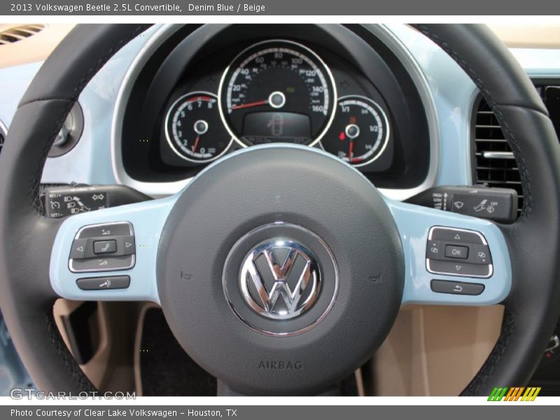 Denim Blue / Beige 2013 Volkswagen Beetle 2.5L Convertible
