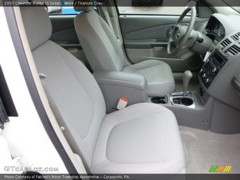 White / Titanium Gray 2007 Chevrolet Malibu LS Sedan