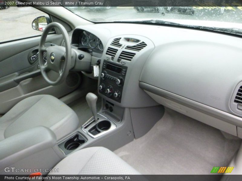 White / Titanium Gray 2007 Chevrolet Malibu LS Sedan