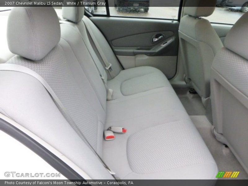 White / Titanium Gray 2007 Chevrolet Malibu LS Sedan