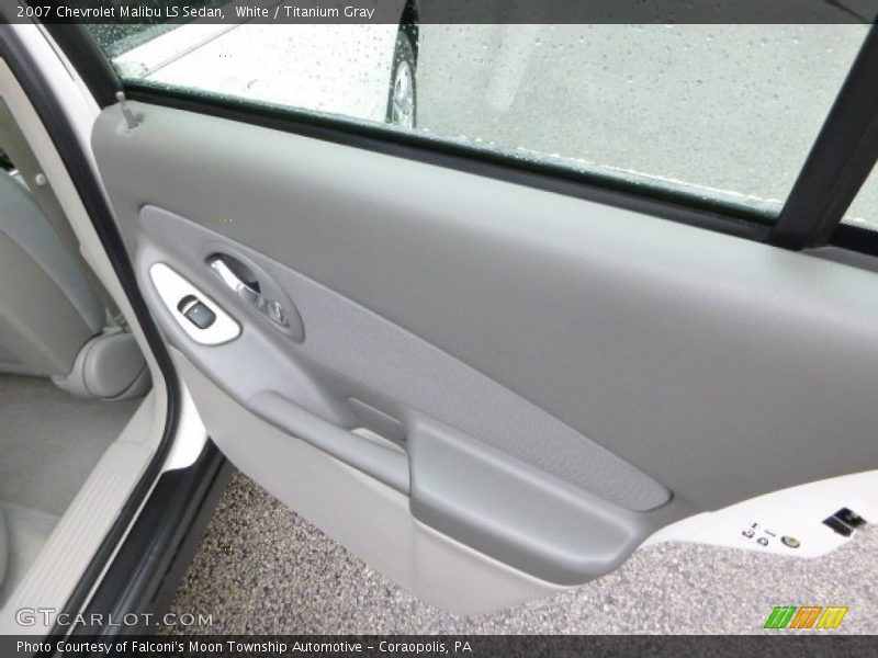 White / Titanium Gray 2007 Chevrolet Malibu LS Sedan