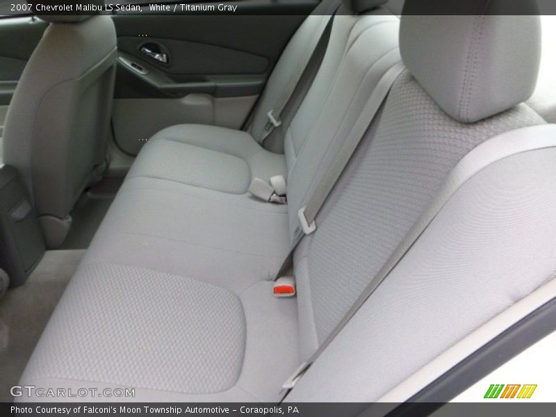 White / Titanium Gray 2007 Chevrolet Malibu LS Sedan