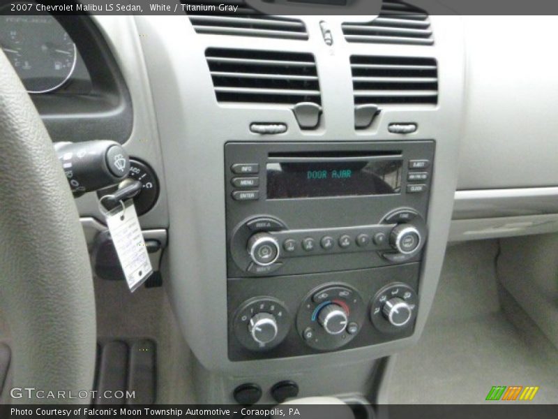 White / Titanium Gray 2007 Chevrolet Malibu LS Sedan