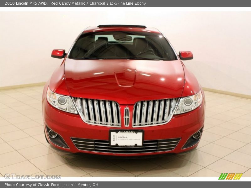 Red Candy Metallic / Charcoal Black/Fine Line Ebony 2010 Lincoln MKS AWD