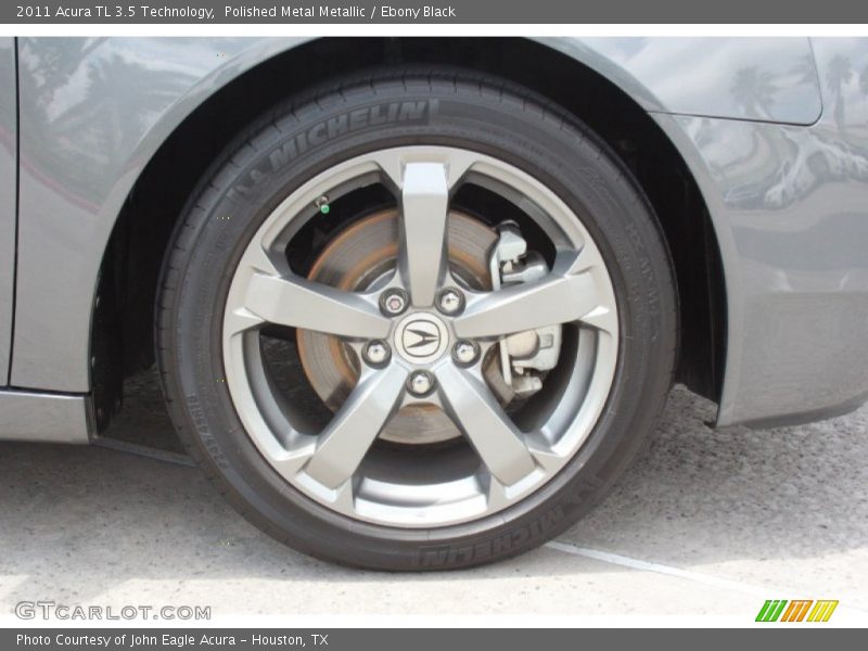 Polished Metal Metallic / Ebony Black 2011 Acura TL 3.5 Technology