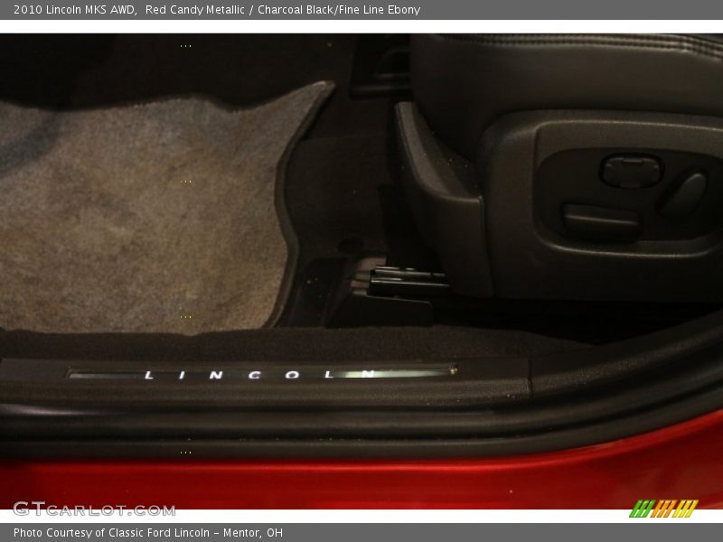Red Candy Metallic / Charcoal Black/Fine Line Ebony 2010 Lincoln MKS AWD