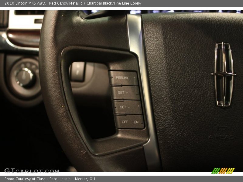 Red Candy Metallic / Charcoal Black/Fine Line Ebony 2010 Lincoln MKS AWD