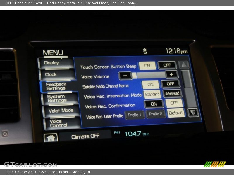 Red Candy Metallic / Charcoal Black/Fine Line Ebony 2010 Lincoln MKS AWD