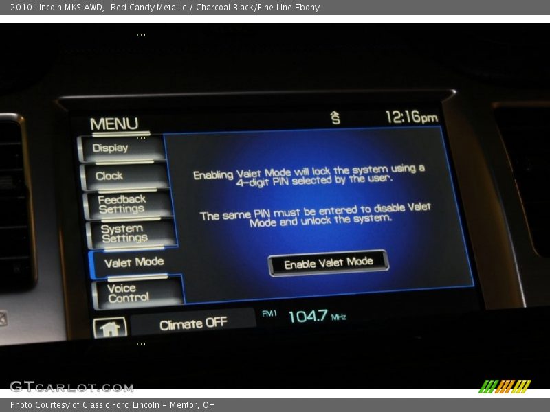 Red Candy Metallic / Charcoal Black/Fine Line Ebony 2010 Lincoln MKS AWD