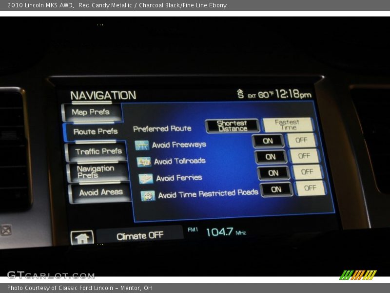 Red Candy Metallic / Charcoal Black/Fine Line Ebony 2010 Lincoln MKS AWD