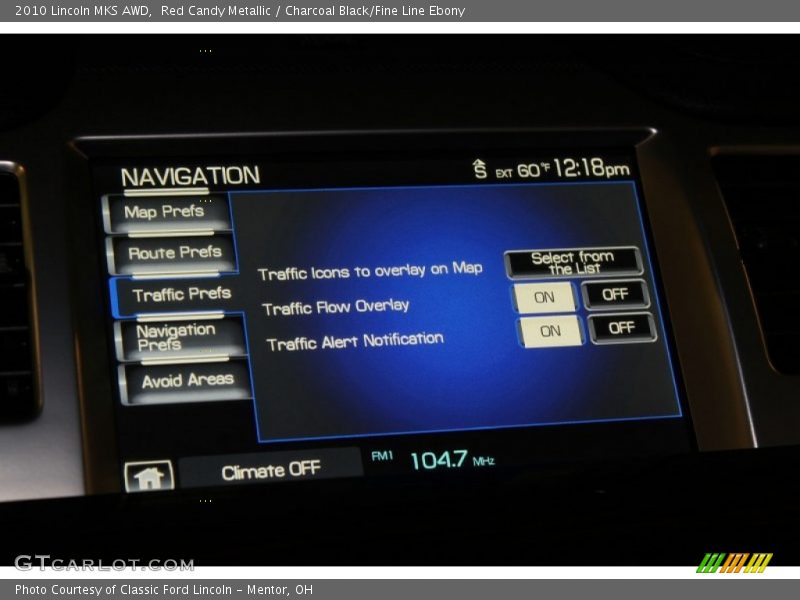 Red Candy Metallic / Charcoal Black/Fine Line Ebony 2010 Lincoln MKS AWD