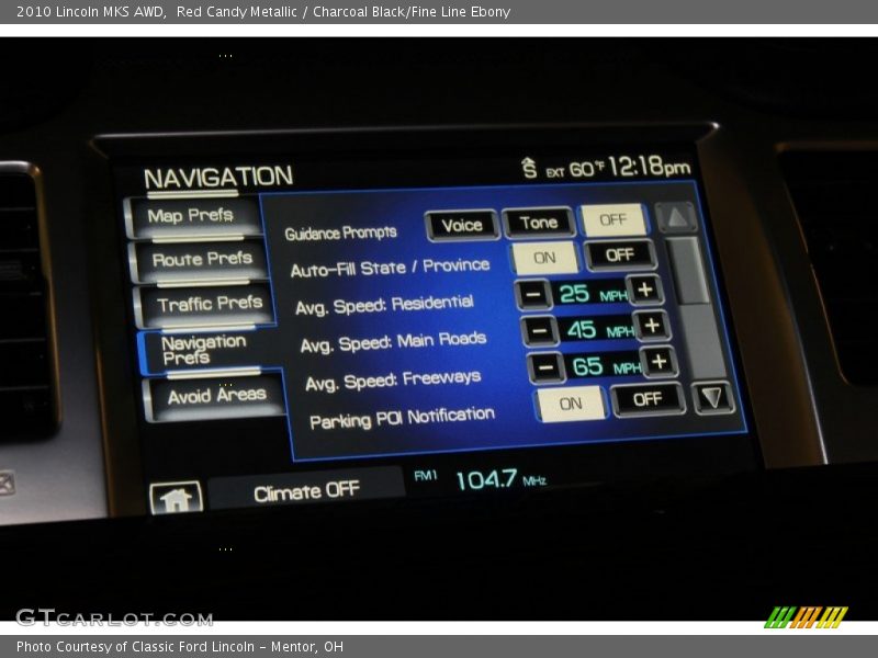 Red Candy Metallic / Charcoal Black/Fine Line Ebony 2010 Lincoln MKS AWD