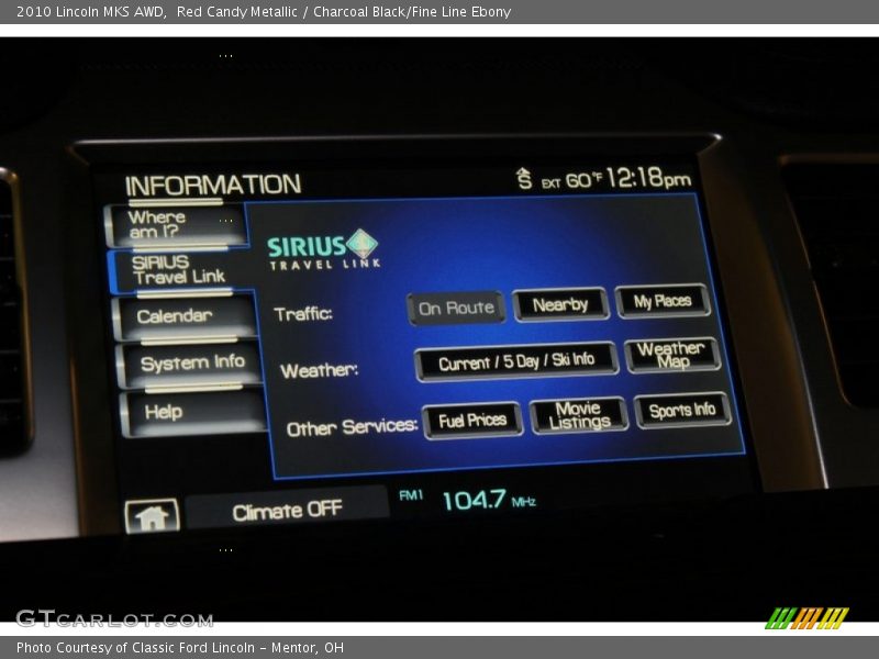 Red Candy Metallic / Charcoal Black/Fine Line Ebony 2010 Lincoln MKS AWD