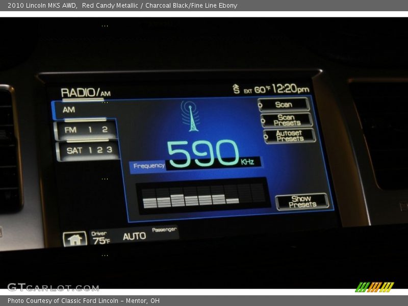 Red Candy Metallic / Charcoal Black/Fine Line Ebony 2010 Lincoln MKS AWD