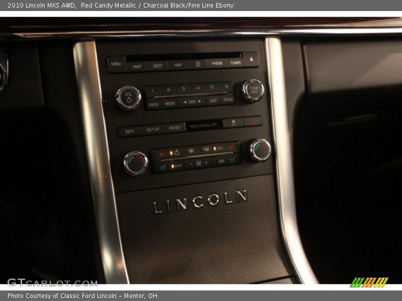 Red Candy Metallic / Charcoal Black/Fine Line Ebony 2010 Lincoln MKS AWD