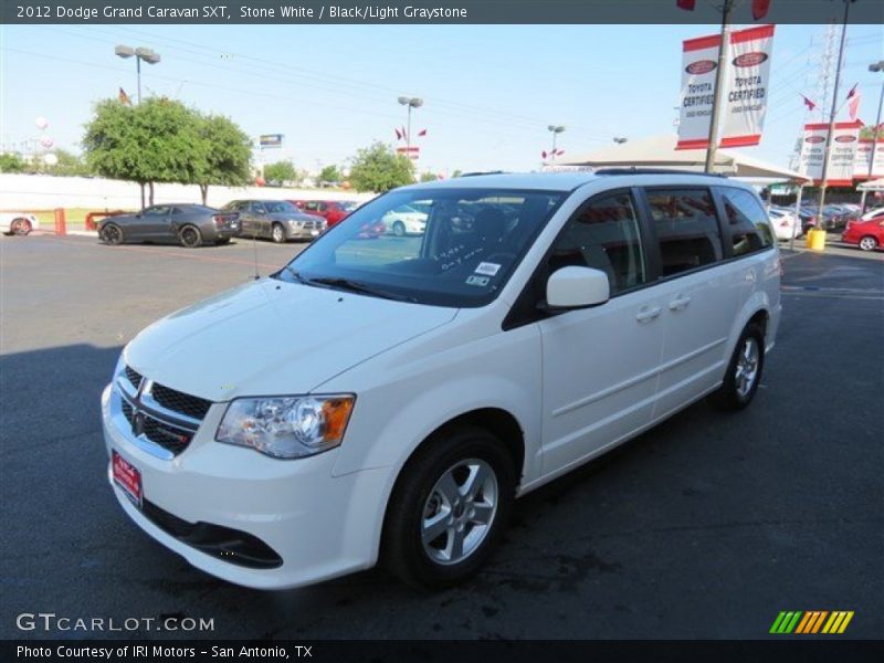 Stone White / Black/Light Graystone 2012 Dodge Grand Caravan SXT