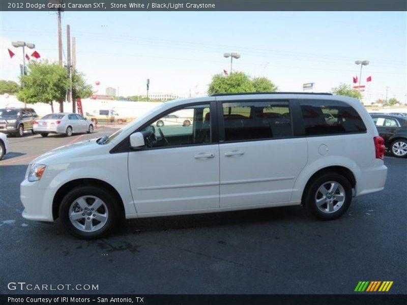 Stone White / Black/Light Graystone 2012 Dodge Grand Caravan SXT