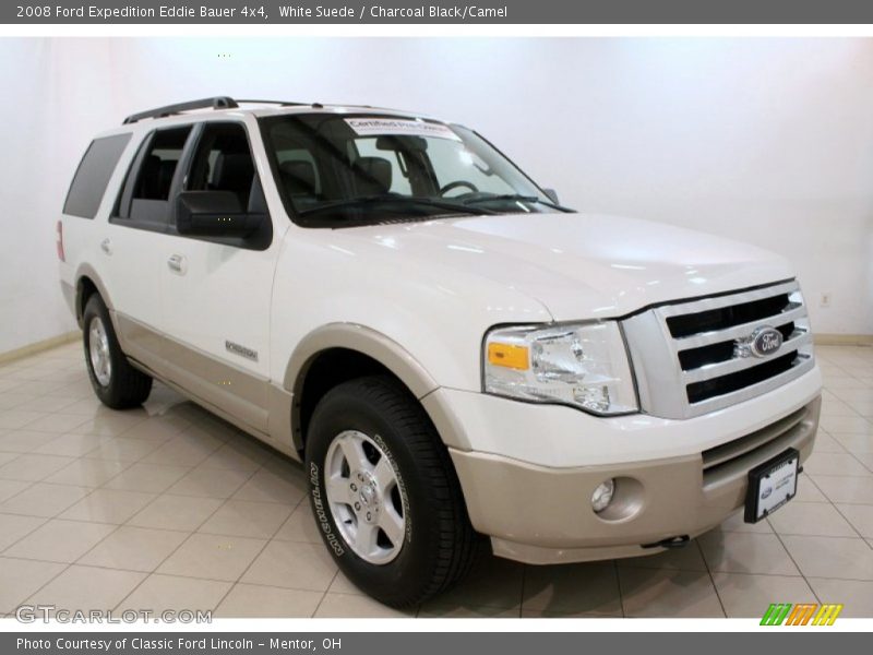 White Suede / Charcoal Black/Camel 2008 Ford Expedition Eddie Bauer 4x4