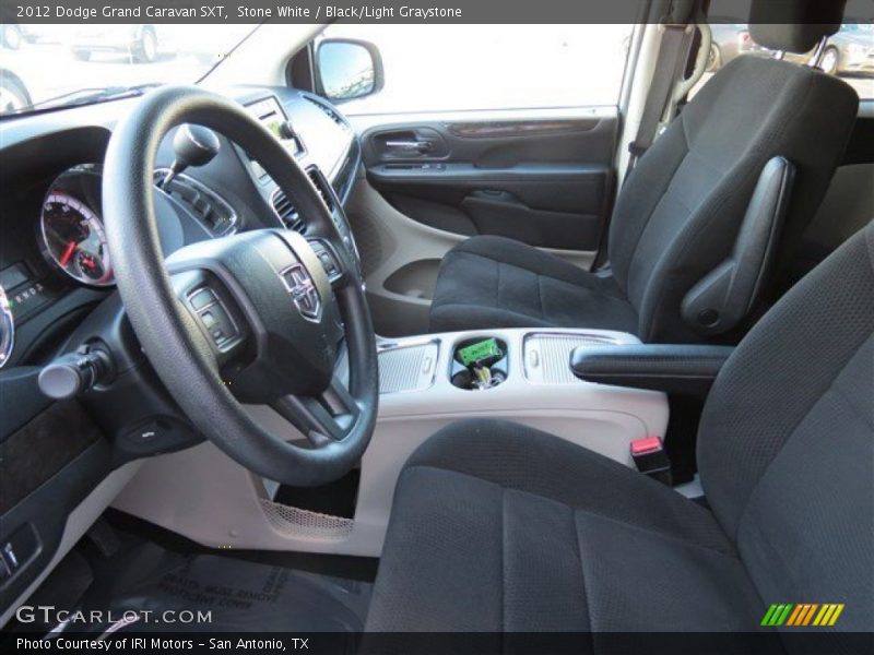 Stone White / Black/Light Graystone 2012 Dodge Grand Caravan SXT