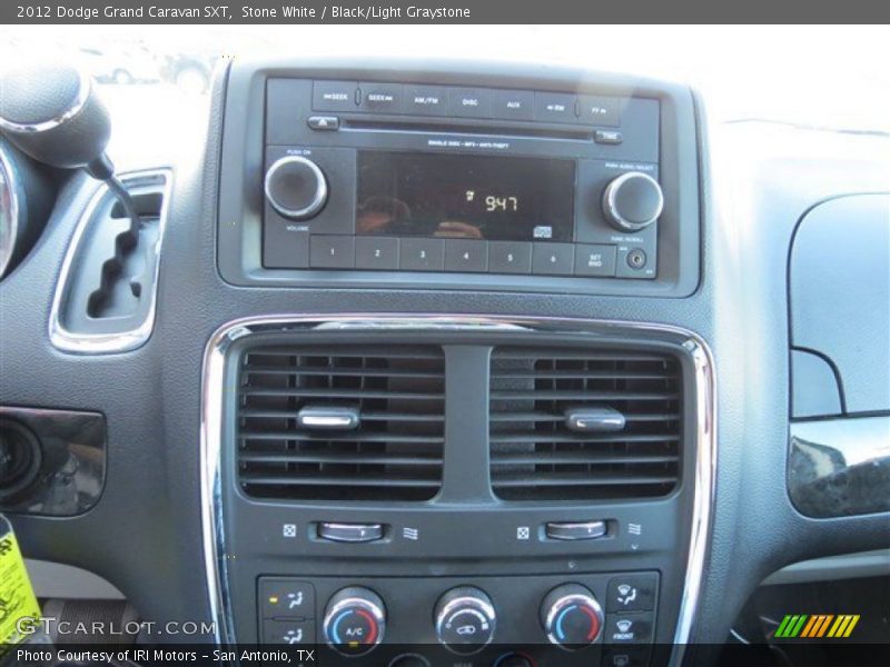Stone White / Black/Light Graystone 2012 Dodge Grand Caravan SXT
