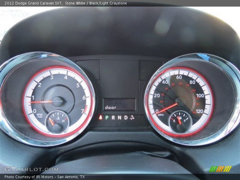 Stone White / Black/Light Graystone 2012 Dodge Grand Caravan SXT