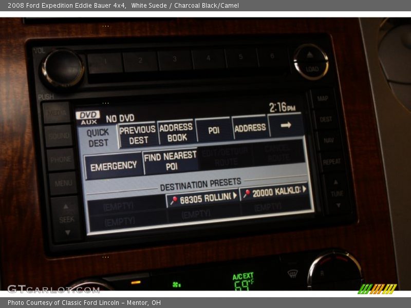 White Suede / Charcoal Black/Camel 2008 Ford Expedition Eddie Bauer 4x4