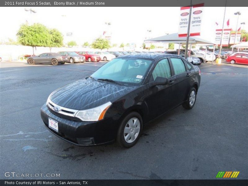 Ebony Black / Medium Stone 2011 Ford Focus S Sedan
