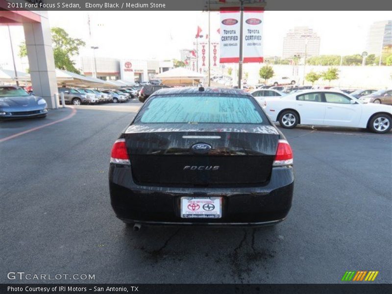 Ebony Black / Medium Stone 2011 Ford Focus S Sedan