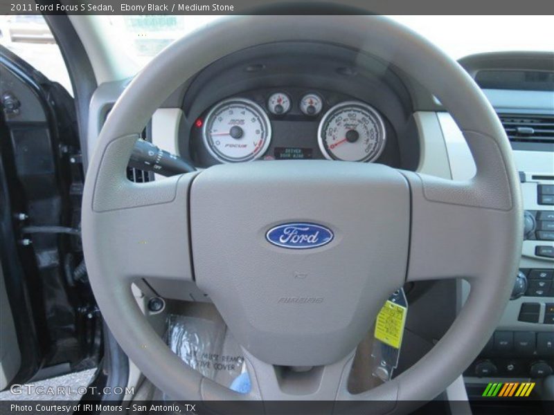 Ebony Black / Medium Stone 2011 Ford Focus S Sedan