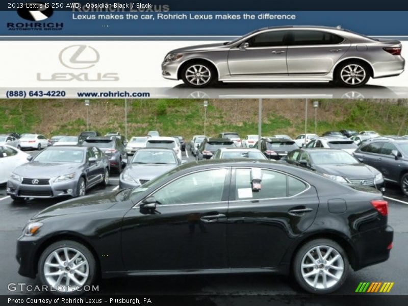 Obsidian Black / Black 2013 Lexus IS 250 AWD
