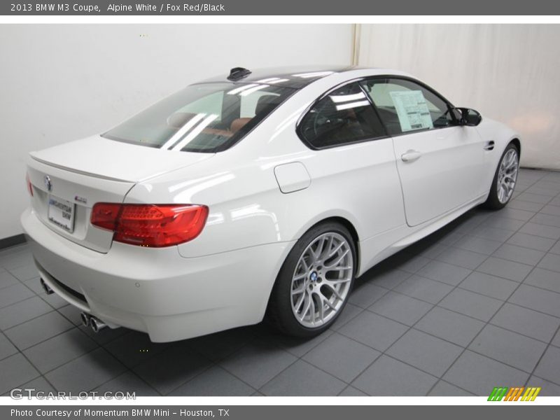 Alpine White / Fox Red/Black 2013 BMW M3 Coupe