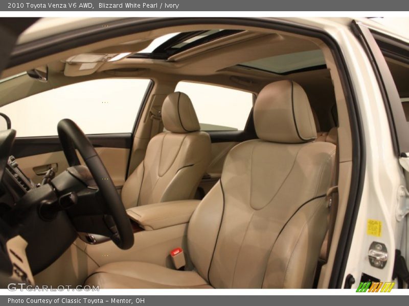 Blizzard White Pearl / Ivory 2010 Toyota Venza V6 AWD