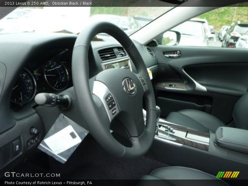 Obsidian Black / Black 2013 Lexus IS 250 AWD