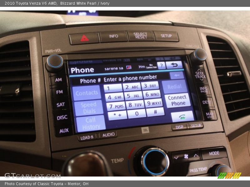 Blizzard White Pearl / Ivory 2010 Toyota Venza V6 AWD