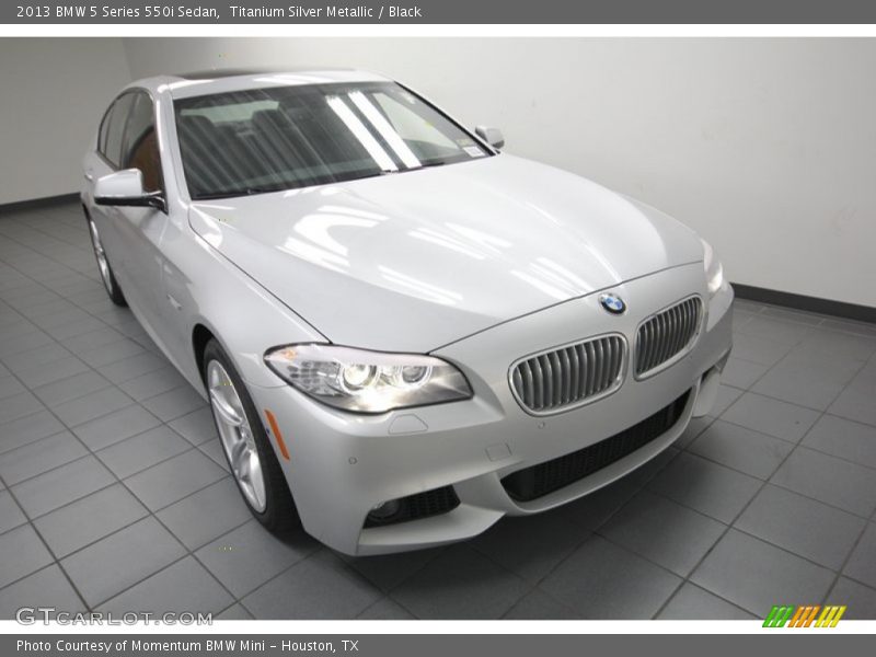 Titanium Silver Metallic / Black 2013 BMW 5 Series 550i Sedan