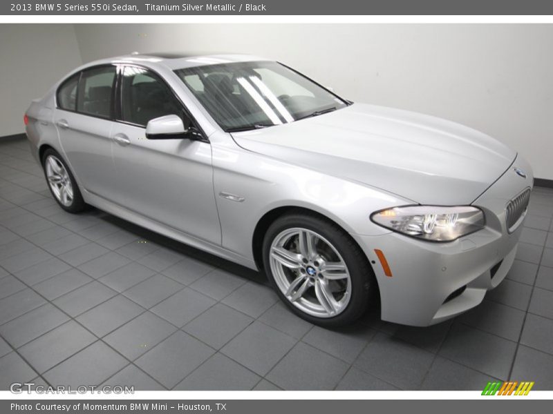 Titanium Silver Metallic / Black 2013 BMW 5 Series 550i Sedan