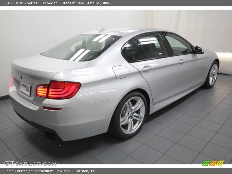 Titanium Silver Metallic / Black 2013 BMW 5 Series 550i Sedan