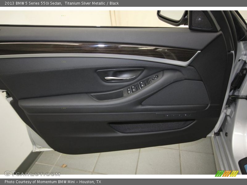 Titanium Silver Metallic / Black 2013 BMW 5 Series 550i Sedan