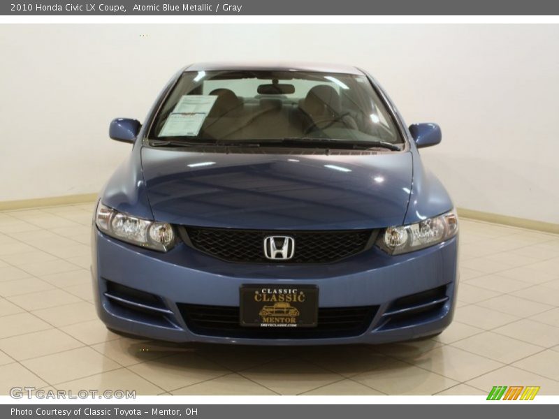 Atomic Blue Metallic / Gray 2010 Honda Civic LX Coupe